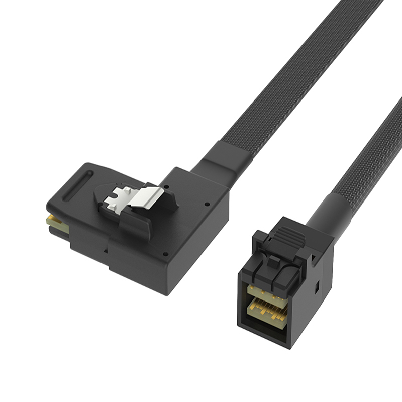Internal Mini SAS SFF-8643 to Right Bend 90 Degree 36Pin SFF-8087 Cable